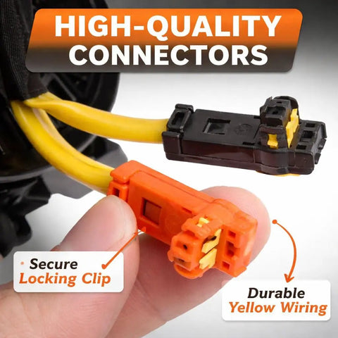 Top Tier Steering Clock Spring Tool Fits Toyota Tacoma Tundra Camry Corolla RAV4 features secure connectors with yellow wiring for easy installation.