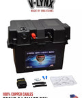 Solid State Group 24 Smart Battery Box With Led Voltage Display And Dual Usb C Pd Ports Plug And Play Protective Case For LifePo4 Agm Gel Marine Batteries Dead Simple For Trolling Motors And Off Grid Backup, with accessories.