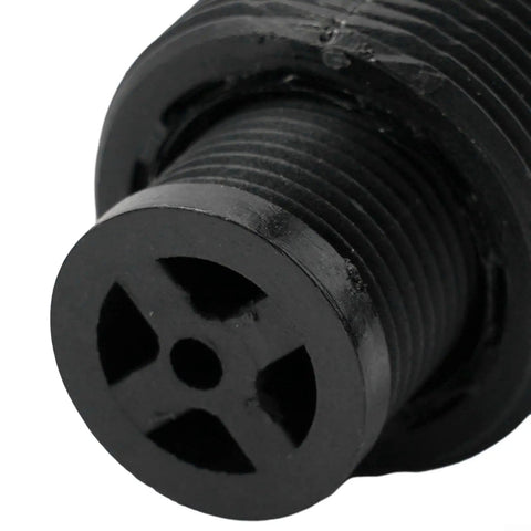Close-up of Front Fork Damper Rod Preload Adjustment Knob for bikes with three diameter options, black lightweight plastic construction.
