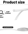 Pro Grade Shower Door Strip Seals For Glass Panels 7/32 By 98.4 Inch Rolls Leak Stoppers product size dimensions illustration.