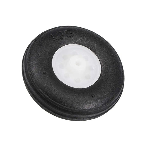 1.25-Inch PU Sponge Tire With Plastic Hub RC Airplane Wheel Set 2 Pack, Ultra Lightweight Durable DIY RC Aircraft Tires