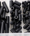 Rubber Vacuum Cap Set 80 Pack Multi Size For Line Blocking And Hose Protection In Carburetor Manifold Systems, black caps in various sizes