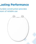 Round Bathroom Toilet Seat Built From Heavy Duty Plastic With Smooth Operator Soft Close Hinges And Nonslip Bumpers Delivering A No Slap Performance That Seals The Deal On Comfort And Style Daily - top view.