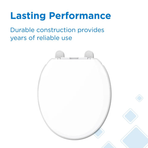 Round Bathroom Toilet Seat Built From Heavy Duty Plastic With Smooth Operator Soft Close Hinges And Nonslip Bumpers Delivering A No Slap Performance That Seals The Deal On Comfort And Style Daily - top view.