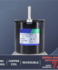 Go To Center Shaft For Permanent Magnetic Synchronous Motors 7mm Bore With Hole 14W 220V AC High Torque Accessory Front View