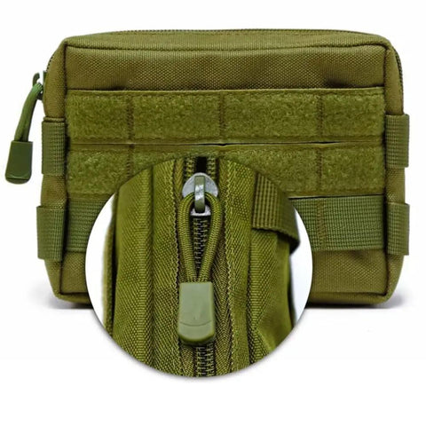Green bag with a close-up of a 16 Pack Heavy Duty Zipper Pull Replacements For Luggage Backpacks Jackets And Purses Universal Zipper Tag Extender Repair Kit Built From Durable Nylon Cord With Wear Resistant Pull Tabs In Assorted Colors installed.