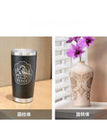 Laser Edition Rotary Shaft Adapter For Bambu Lab H2D H2C H2S 3D Printers Equipped With Lidar Tracking And Camera View Spot On Cylinder Engraving of engraved tumbler and vase.
