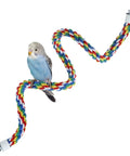 Totally Bendable Multicolor Cotton Bird Rope Perch Built Tough With A Steel Core And Quick Twist End Nuts for small bird climbing.