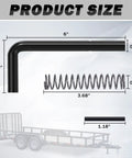 Rock Solid 819T Trailer Tailgate Spring Latch Kit 2 Pack With Sturdy Retainer Pins And Heavy Duty Coiled Springs For RV Haulers 916 Inch Bore 514 Inch Length Replacement Parts dimensions diagram including sizes of components.