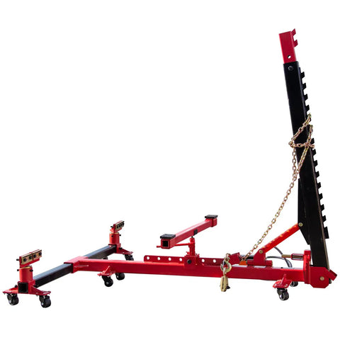 Heavy Duty Auto Body Frame Puller 5 Ton 49kN Straightener and Dent Repair Tool with adjustable post in side view