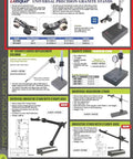 Product catalog page featuring Universal Precision Granite Inspection Stand With 260 By 140 mm Base, 10.24 By 5.51 In, Post Diameter 0.55 In And 7.87 In Tall, 6.5 In Reach, DIN876 Compliant, A Solid Pick For Pinpoint Layout And In Process Shop Inspections.