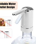 On The Go 5 Gallon Water Dispenser Pump with USB Type C Charging Foldable Spout No Mess One Touch Operation