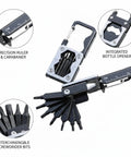 Compact Stainless Steel Multitool With Folding Screwdriver And Bottle Opener For Pocket Carry Everyday Carry Must Have Handy Tool