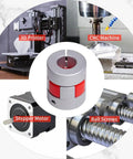 Beefy Durable Aluminum Flexible Shaft Coupling D25 L30 For 5 To 8mm Shafts in 3D Printers CNC Machines setup