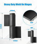 Heavy Duty Weld On Gate Hinges Barrel Style Set Of 6, 3 1/4 Inch By 1 5/8 Inch, 4 Gauge Steel, Durable Gate Hardware For Fence Gates Up To 100 Lbs, Built Tough For Long Lasting Performance And Easy Install. weld-on barrel hinge, 3.22 x 1.57 inch, 5mm steel, 360° rotation