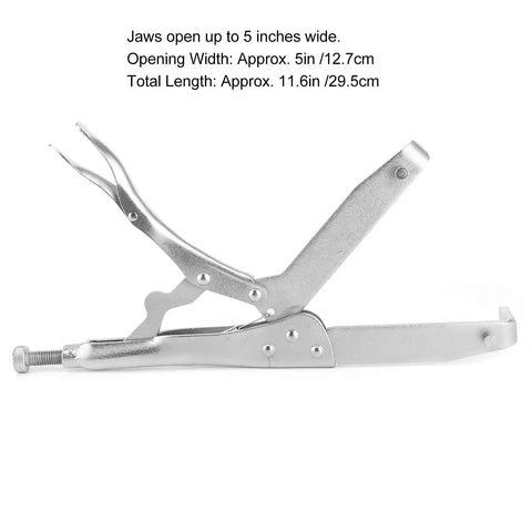 Heavy Duty Clutch Holding Tool With Square Tooth Hub Holder For Flywheel And Gear Restraint 5 Inch Adjustable Jaws 8mm Wrench Pin Pro Grade Medium Carbon Steel Build For Tough Shop Jobs, 5in jaws open