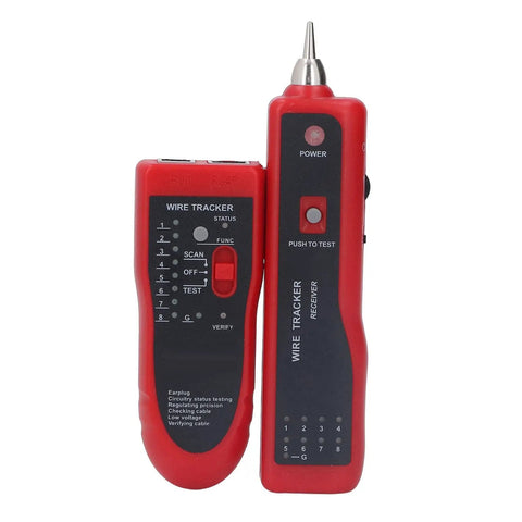 Wire Tracer Receiver Kit And Network Cable Tester Line Finder For Pro Grade Telephone Line Maintenance And Weak Current Work Under 65V Compatible With Switches And Routers Includes Noise Reduction Headset, red handheld devices.
