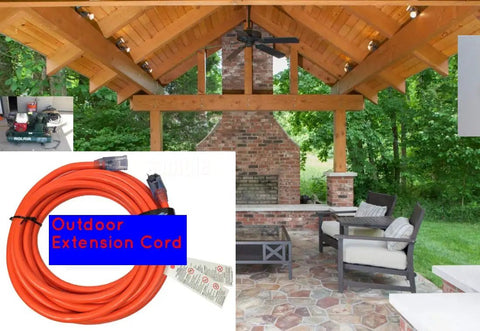 Heavy Duty Outdoor Indoor Extension Cord Fifty Foot 10 Gauge Three Conductor With Lighted Ends Grounded Plugs 125 Volt 15 Amp