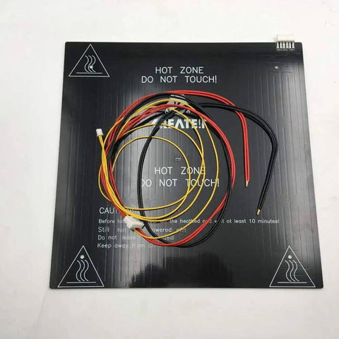 310x310mm Aluminum Heated Bed For CR10 3D Printer, 24V 220W Hotbed With 3mm Thick Plate, visible power wire kit