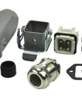 Wire To Wire Connector Kit 3Pos PE With Hood And Housing M20 Cable Gland For Heavy Duty Industrial Harnesses Han Kit Series