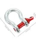 One Half Inch Galvanized Screw Pin Anchor Shackle Two Ton Kickass Lifting Rig For Trucks Built Strong With Zero Drama Off Road Tow Hook Mount Industrial Hardware Kit, 8.5 cm zinc shackle with red pin.