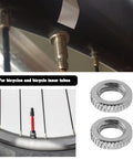 Presta Valve Core Lock Ring Nuts Set 10 Pack Durable Metal Lock Rings For Presta Valves And Bicycle Inner Tubes Rust Resistant