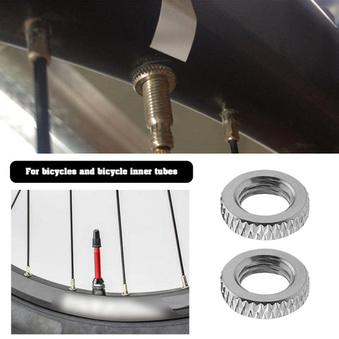 Presta Valve Core Lock Ring Nuts Set 10 Pack Durable Metal Lock Rings For Presta Valves And Bicycle Inner Tubes Rust Resistant