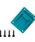 Space Saving Wall Mounted Power Tool Rack For Cordless Drills And Impact Drivers Secure Garage Workshop Wall Mount Holder For 14V 18V Tools Fits Wall Ceiling Or Mobile Workstations, turquoise tool holder with screws