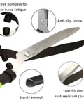 Close-up of Three Piece Yard Tools Set with loppers and hedge clippers, focusing on robust design and anti-slip features.