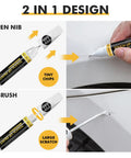 Granite Crystal PAU LAU Touch Up Paint for Dodge Ram, 2 in 1 Scratch Remover Pen With Color Matched Paint and Clear Seal shown in use on car body