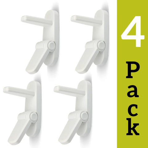 4 Pack Door Lever Locks For Toddlers Babyproofing Made Easy No Tools Needed One Hand Operation Durable ABS With 3M Adhesive