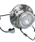 Front Wheel Bearing And Hub Assembly For 2WD Nissan Frontier 2005-2025, Pathfinder 2005-2012, Xterra 2005-2015, Suzuki Equator 2009-2012 Hub Replacement 6 Bolt OE Style shown in front view with ABS sensor wiring