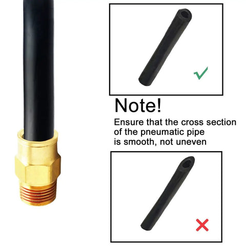 Note about Push To Connect Pneumatic Fittings Set Quarter Inch Tube OD To Eighth Inch NPT Male DOT Air Brake Line Fittings Five Pack Brass Quick Connects