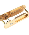 Keyed Sliding Pocket Door Lock With Three Keys For Hidden Recessed Handle Easy Install Perfect For Bathroom Kitchen And Wood Furniture Hardware Durable Zinc Alloy Construction With Rust Resistant Finish close-up view