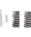 Get Your Hands On This 22-Piece Broken Bolt Remover Kit Made From Tough High-Speed Steel To Easily Extract Stuck Stripped Screws And Nuts With Built-In Drill Bit Holders For Serious Home And Auto Jobs, HSS extractor bits shown