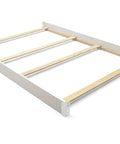 Heavy Duty Full Size Bed Rails Conversion Kit for Fancy Convertible Crib, Solid Wood Build, Bianca White Finish, frame view