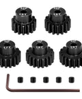 Beefy 32P Pinion Gear Set for 1/10 RC Electric Off Road Trucks, 15T 16T 17T 18T 19T, 3.175mm Bore, hardened steel gears with hex key