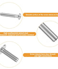 Pick Up These Built Like A Tank Rust Proof 100 Pieces M4 Cabinet Screws Furniture Connector Bolts Binding Barrels And Sleeves Iron Nickel Hardware For Wood Builds with smooth surface and clear threads.