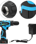 Rock Solid 25V Cordless Drill Driver featuring a powerful rechargeable battery, lightweight design, and charging dock.