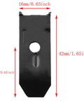 Set Of Twenty Black Iron Table Leveling Clips With Matching Screws Heavy Duty Furniture Stabilizers for wobbly tables, 16x42mm size.
