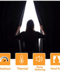 Blackout Curtains For Bedroom 52 By 63 Inches No Drill Required Thermal Insulated Light Blocking Window Panels With Sewn In Tiebacks Silver Grey For Living Room And Home Office Heavy Duty Room Darkening Drape Curtains