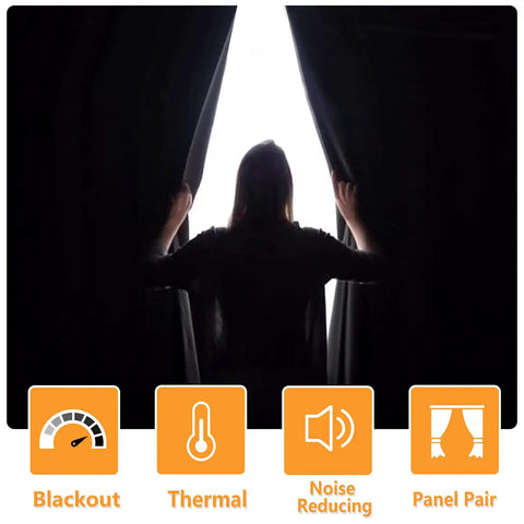 Blackout Curtains For Bedroom 52 By 63 Inches No Drill Required Thermal Insulated Light Blocking Window Panels With Sewn In Tiebacks Silver Grey For Living Room And Home Office Heavy Duty Room Darkening Drape Curtains