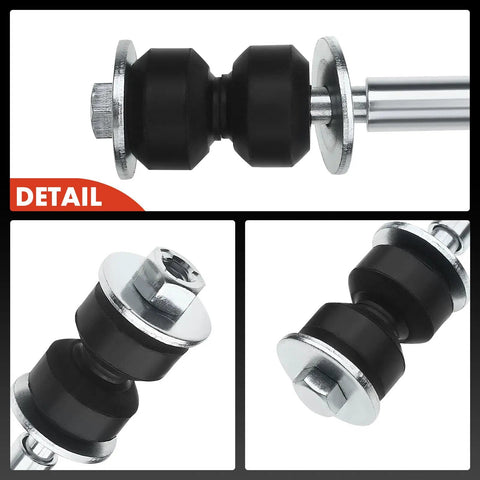 Front Sway Bar Link Stabilizer For Classic GM Rides And SUVs Including Buick Century Electra LeSabre Skylark Estate Wagon Riviera Roadmaster Skyhawk Somerset Regal Cadillac DeVille Fleetwood Seville Cimarron Brougham Bel Air Astro Beretta And More black metal detail