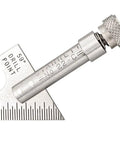 Sliding Head Drill Point Gauge, 6 Inch Length, Adjustable Along Rule With Thumb Nut, Head Only Fits 3/4 In Wide By 3/64 In Thick Steel Rules