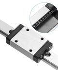 Close-up of 150Mm Linear Guide Rail Kit with Two MGN7H Carriages and Mini MGN12 Guides for DIY 3D Printers and CNC Machines.