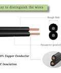 Low Voltage Landscape Lighting Wire 12/2 100ft 12AWG 2 Conductor Black Direct Burial Copper Cable UL CL2 ETL Listed details