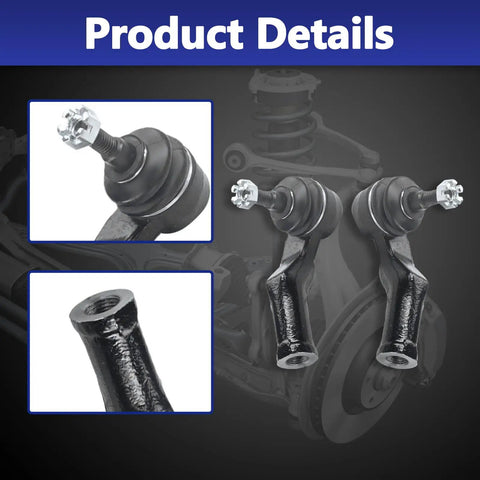 4Pcs Front Steering Inner Outer Tie Rod Ends Kit For Ford C Max 2013 2018 And Ford Escape 2013 2018 Replacement Solid Fit Heavy Duty Smooth Handling Easy Install, forged steel ends