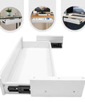 Slick 22 Inch Under Mount Desk Drawer Slide Out Kit showing a white slide tray for workspace organization.