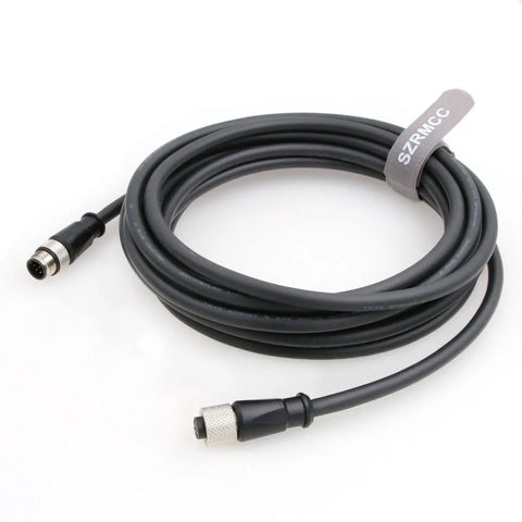 M12 A Code 8 Pin Male To Female Connector Sensor Cable 5 Meter High Flex Waterproof IP67 for industrial automation cameras