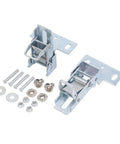 Heavy Duty Table Saw Flip Hinge With Rock Solid Electroplated Coating And Shop Grade Iron Core, includes screws and fittings.